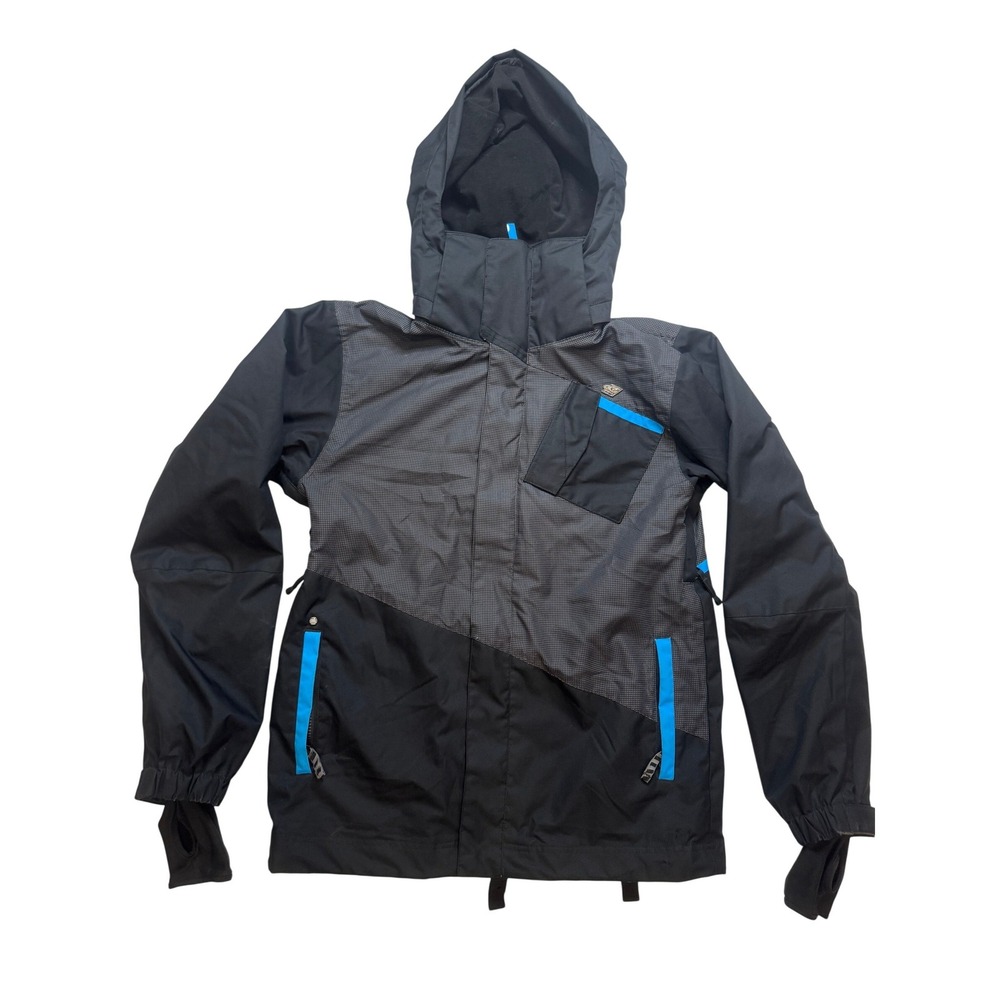 O'Neill Escape Series Snow Jacket Mens Small‎ Black Grey 8K Waterproof Hooded